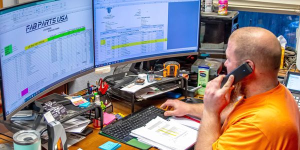 FAB Parts USA engineer at a workstation